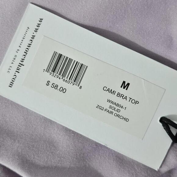 2/$50 WeWoreWhat Fair Orchid Cami Bra Top Size L | Soft & Stylish - Picture 7 of 8